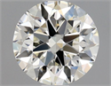 Natural Diamond 0.90 Carats, Round with Excellent Cut, K Color, VVS1 Clarity and Certified by GIA