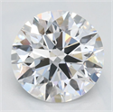 Lab Grown Diamond 2.11 Carats, Round with Ideal Cut, D Color, IF Clarity and Certified by IGI