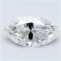 Natural Diamond 1.59 Carats, Marquise with  Cut, F Color, SI2 Clarity and Certified by GIA
