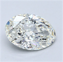 Natural Diamond 2.50 Carats, Oval with  Cut, I Color, VS1 Clarity and Certified by GIA