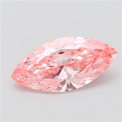Picture of Lab Grown Diamond 2.03 Carats, Marquise with  Cut, Fancy Vivid Pink Color, VS1 Clarity and Certified by IGI