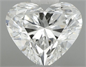 Natural Diamond 0.42 Carats, Heart with  Cut, G Color, VS2 Clarity and Certified by GIA