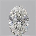 Natural Diamond 1.03 Carats, Oval with  Cut, I Color, VS1 Clarity and Certified by GIA