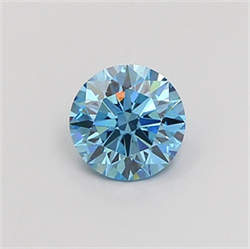 Picture of Lab Grown Diamond 1.50 Carats, Round with Ideal Cut, Fancy Vivid Blue Color, VS1 Clarity and Certified by IGI