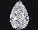 Natural Diamond 3.03 Carats, Pear with  Cut, D Color, IF Clarity and Certified by GIA