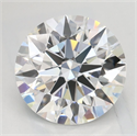Lab Grown Diamond 2.10 Carats, Round with Excellent Cut, D Color, VVS1 Clarity and Certified by GIA