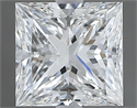 Natural Diamond 1.70 Carats, Princess with  Cut, F Color, VS1 Clarity and Certified by GIA