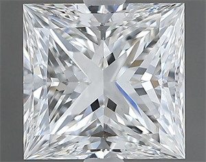 Picture of Natural Diamond 1.70 Carats, Princess with  Cut, F Color, VS1 Clarity and Certified by GIA