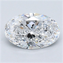 Natural Diamond 1.20 Carats, Oval with  Cut, D Color, VS1 Clarity and Certified by GIA