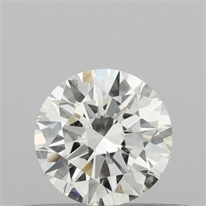 Picture of Natural Diamond 0.41 Carats, Round with Excellent Cut, I Color, IF Clarity and Certified by IGI
