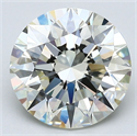 Natural Diamond 2.71 Carats, Round with Excellent Cut, L Color, IF Clarity and Certified by GIA