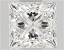 Natural Diamond 0.52 Carats, Princess with  Cut, F Color, VVS1 Clarity and Certified by GIA