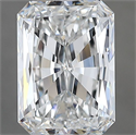 Natural Diamond 2.50 Carats, Radiant with  Cut, F Color, VS2 Clarity and Certified by GIA