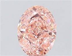 Picture of Lab Grown Diamond 2.74 Carats, Oval with  Cut, Fancy Intense Pink Color, VS1 Clarity and Certified by IGI