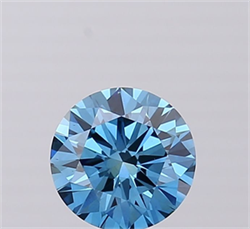 Picture of Lab Grown Diamond 1.21 Carats, Round with Ideal Cut, Fancy Vivid Blue Color, VS1 Clarity and Certified by IGI