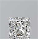 Natural Diamond 1.01 Carats, Princess with  Cut, H Color, VVS1 Clarity and Certified by GIA