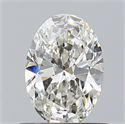 Natural Diamond 0.70 Carats, Oval with  Cut, H Color, VVS1 Clarity and Certified by GIA