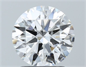 Natural Diamond 1.70 Carats, Round with Excellent Cut, G Color, SI2 Clarity and Certified by GIA