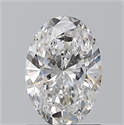 Natural Diamond 1.21 Carats, Oval with  Cut, G Color, SI2 Clarity and Certified by GIA