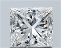 Natural Diamond 1.01 Carats, Princess with  Cut, F Color, SI1 Clarity and Certified by GIA