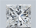 Natural Diamond 1.01 Carats, Princess with  Cut, F Color, SI1 Clarity and Certified by GIA