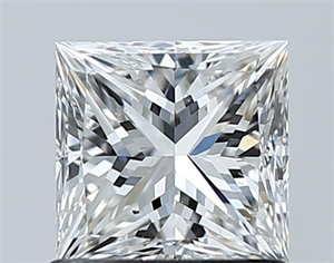 Picture of Natural Diamond 1.01 Carats, Princess with  Cut, F Color, SI1 Clarity and Certified by GIA