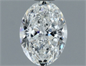 Natural Diamond 1.01 Carats, Oval with  Cut, F Color, SI1 Clarity and Certified by GIA