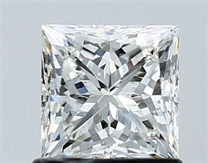 Picture of Natural Diamond 1.00 Carats, Princess with  Cut, H Color, VS2 Clarity and Certified by GIA