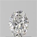 Natural Diamond 0.50 Carats, Oval with  Cut, E Color, VS2 Clarity and Certified by GIA