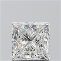 Natural Diamond 1.00 Carats, Princess with  Cut, E Color, SI1 Clarity and Certified by GIA