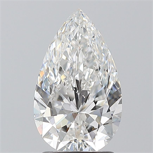 Foto Diamante Natural 1.70 quilates, De pera , Color F, claridad VS2 y certificado GIA de