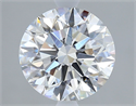 Natural Diamond 2.22 Carats, Round with Excellent Cut, F Color, VS1 Clarity and Certified by GIA