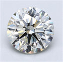 Natural Diamond 4.07 Carats, Round with Excellent Cut, K Color, VS2 Clarity and Certified by GIA