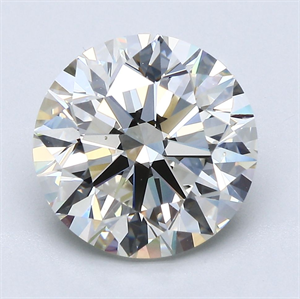 Picture of Natural Diamond 4.07 Carats, Round with Excellent Cut, K Color, VS2 Clarity and Certified by GIA