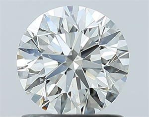 Picture of Natural Diamond 1.01 Carats, Round with Excellent Cut, J Color, SI2 Clarity and Certified by GIA