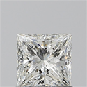 Natural Diamond 0.90 Carats, Princess with  Cut, H Color, VVS1 Clarity and Certified by GIA