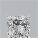Natural Diamond 0.56 Carats, Princess with  Cut, D Color, VVS2 Clarity and Certified by GIA