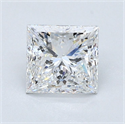 Natural Diamond 1.23 Carats, Princess with  Cut, E Color, SI1 Clarity and Certified by GIA