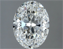 Natural Diamond 1.52 Carats, Oval with  Cut, F Color, SI1 Clarity and Certified by GIA