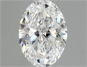 Natural Diamond 0.70 Carats, Oval with  Cut, D Color, SI1 Clarity and Certified by GIA