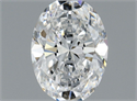Natural Diamond 0.45 Carats, Oval with  Cut, D Color, VVS2 Clarity and Certified by GIA