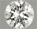 Natural Diamond 0.90 Carats, Round with Excellent Cut, I Color, SI1 Clarity and Certified by GIA