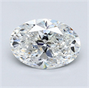 Natural Diamond 2.03 Carats, Oval with  Cut, F Color, SI1 Clarity and Certified by GIA