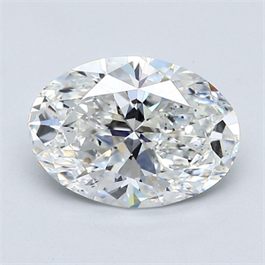Picture of Natural Diamond 2.03 Carats, Oval with  Cut, F Color, SI1 Clarity and Certified by GIA
