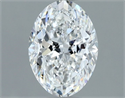 Natural Diamond 0.80 Carats, Oval with  Cut, F Color, VVS2 Clarity and Certified by GIA