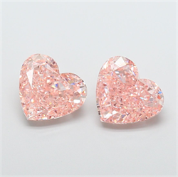 Picture of Lab Grown Diamond 4.09 Carats, Heart with  Cut, Fancy Intense Pink Color, VS1 Clarity and Certified by IGI