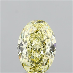 Picture of Lab Grown Diamond 1.60 Carats, Oval with  Cut, Fancy Yellow Color, VS2 Clarity and Certified by IGI