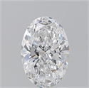 Natural Diamond 1.70 Carats, Oval with  Cut, D Color, VVS2 Clarity and Certified by GIA