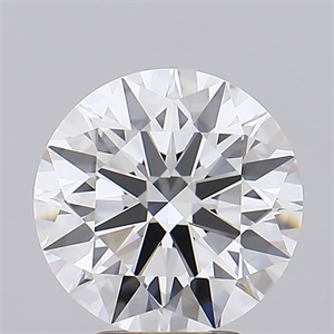Picture of Lab Grown Diamond 4.08 Carats, Round with Ideal Cut, D Color, IF Clarity and Certified by IGI