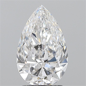 Picture of Natural Diamond 2.00 Carats, Pear with  Cut, D Color, SI2 Clarity and Certified by GIA